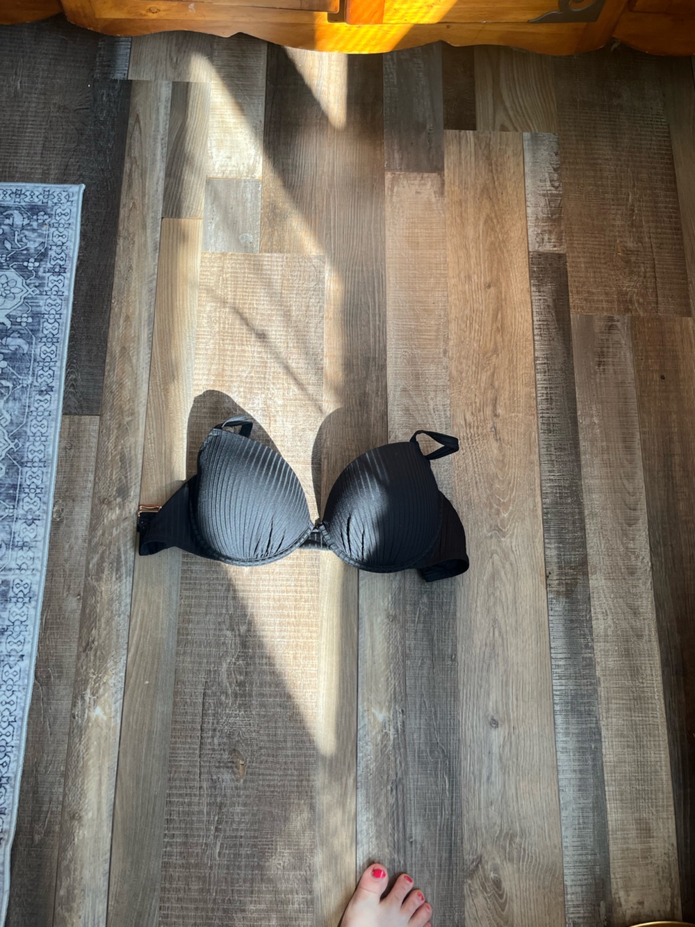 Target Black Ribbed Push-Up Bikini Top